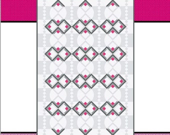 Geminus Quilt Pattern: Log Cabin, Drunkards Path, Jewel Box (PDF Pattern)