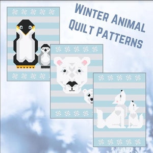 Winter Animals Quilt Patterns - PDF