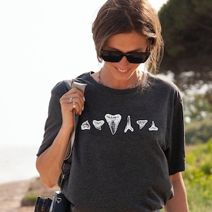 Shark Tooth shirt, Shark shirt, shark lover gift, Beach Shirt, ocean lover shirt, marine biology shirt, beach shirt
