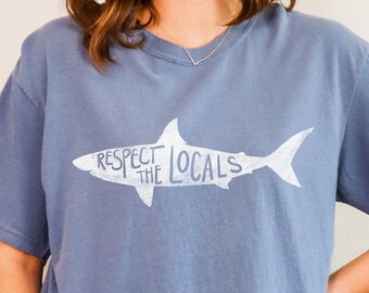 Shark lover shirt, trendy beachy shirt, ocean lover shirt, comfort colors shirt, great white shark shirt, aesthetic beach tee, y2k clothing