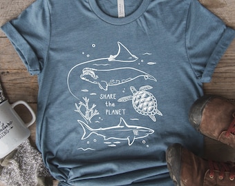 Marine Biology shirt, Ocean lover shirt, whale shirt, Shark shirt, beach shirt, ocean life shirt, beach shirt