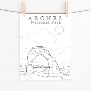 Arches Coloring Page /Nationalpark Malseite /Digitaler Download