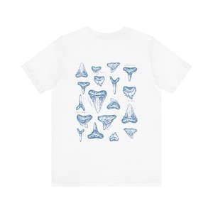 Shark tooth shirt, Respect the locals, beachy shirt, shark lover gift, shark tooth hunter gift, shark teeth tee, oversized soft beach shirt image 4