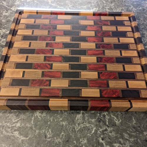 Zebra Wood End Grain Cutting Board Etsy