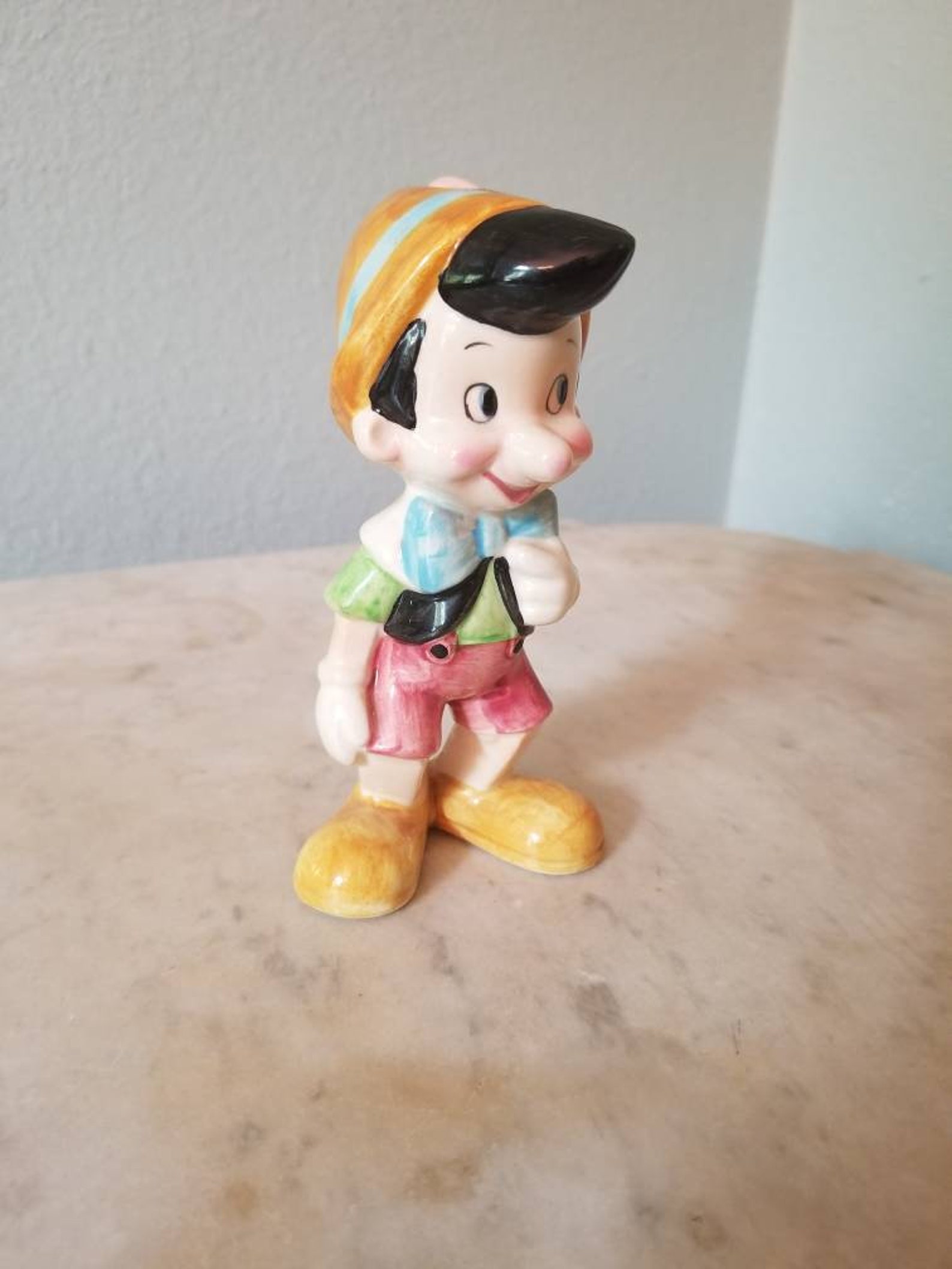 Vintage Ceramic Pinocchio Figurine Etsy