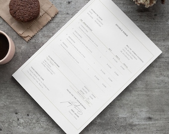 Plantillas de facturas profesionales Simple Cool No Logo para Word Editable y Personalizar capaz