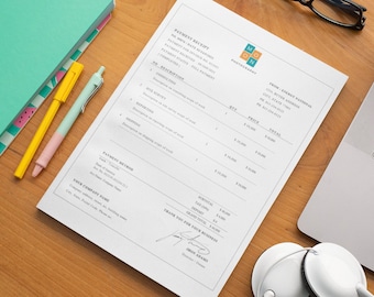 Plantillas profesionales de recibos de pago con LOGO para Word Totalmente editables y personalizables, descarga instantánea
