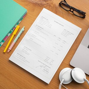 Professional Payment Receipt Templates Simple Cool No Logo for Word Editable and Customize able