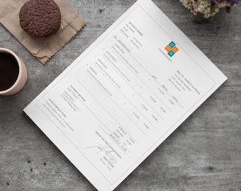 Plantillas de facturas profesionales con LOGO para Word Totalmente editables y personalizables, descarga instantánea