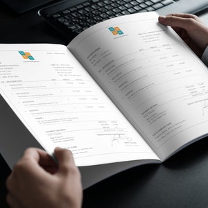 Professional Set of 4 Templates ( Quotation, Invoice, Payment Receipt and Payroll ) with Logo for Word Editable and Customizable, Instant