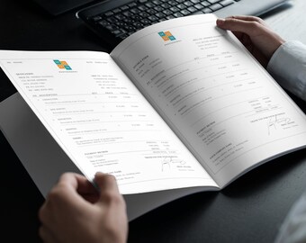 Conjunto profesional de 4 plantillas (cotización, factura, recibo de pago y nómina) con logotipo para Word editable y personalizable, instantáneo