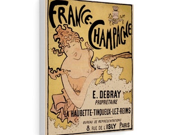 Ilustración vintage de Francia Champagne, Dibujo antiguo antiguo, Ilustración antigua, Decoración de la casa, Arte digital imprimible