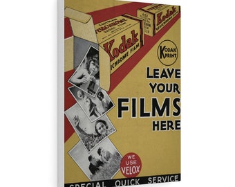 Póster vintage de kodak advertisement, dibujo antiguo antiguo, mapa antiguo, decoración de la casa, arte digital imprimible