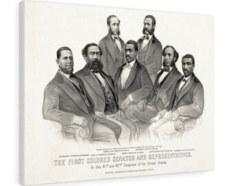 Ilustración vintage de los primeros representantes de senadores en color, dibujo antiguo antiguo, ilustración antigua, decoración de la casa, arte digital imprimible