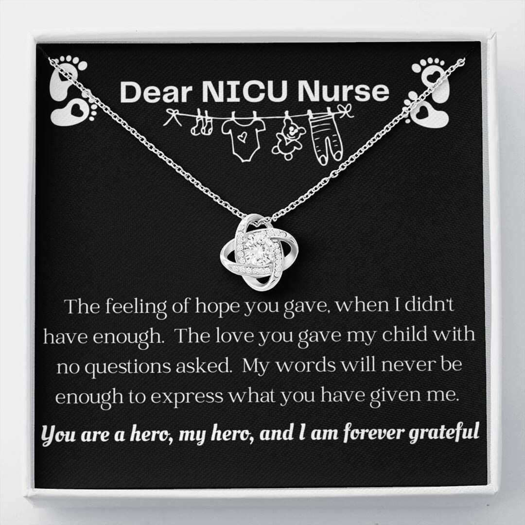 Thank You NICU Nurse Necklace, NICU Nurse Gift, Baby Nurse, Neonatal