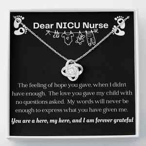 Thank you NICU Nurse Necklace, NICU Nurse Gift, Baby Nurse, Neonatal Intensive Care Unit Nurse Gift, Nurse Life Gift, Registered Nurse Gift