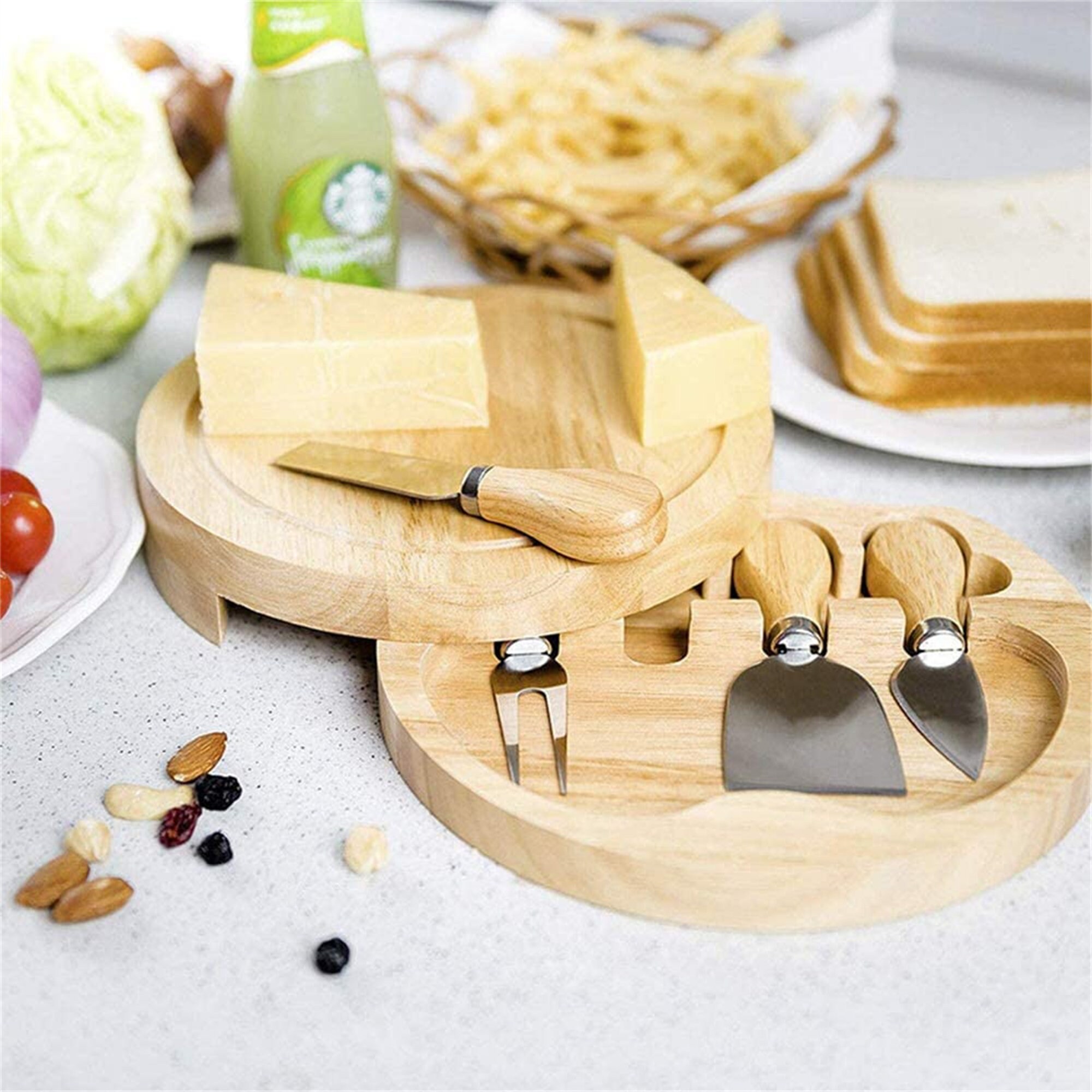 Cheese Knife Set with Wooden Handle Organic Bamboo Cheese Etsy