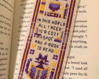 A Cozy Spot Bookmark Cross Stitch Pattern PDF