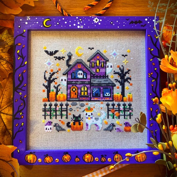 Happy Haunted Home - Spooky Cute Cross Stitch Pattern PDF