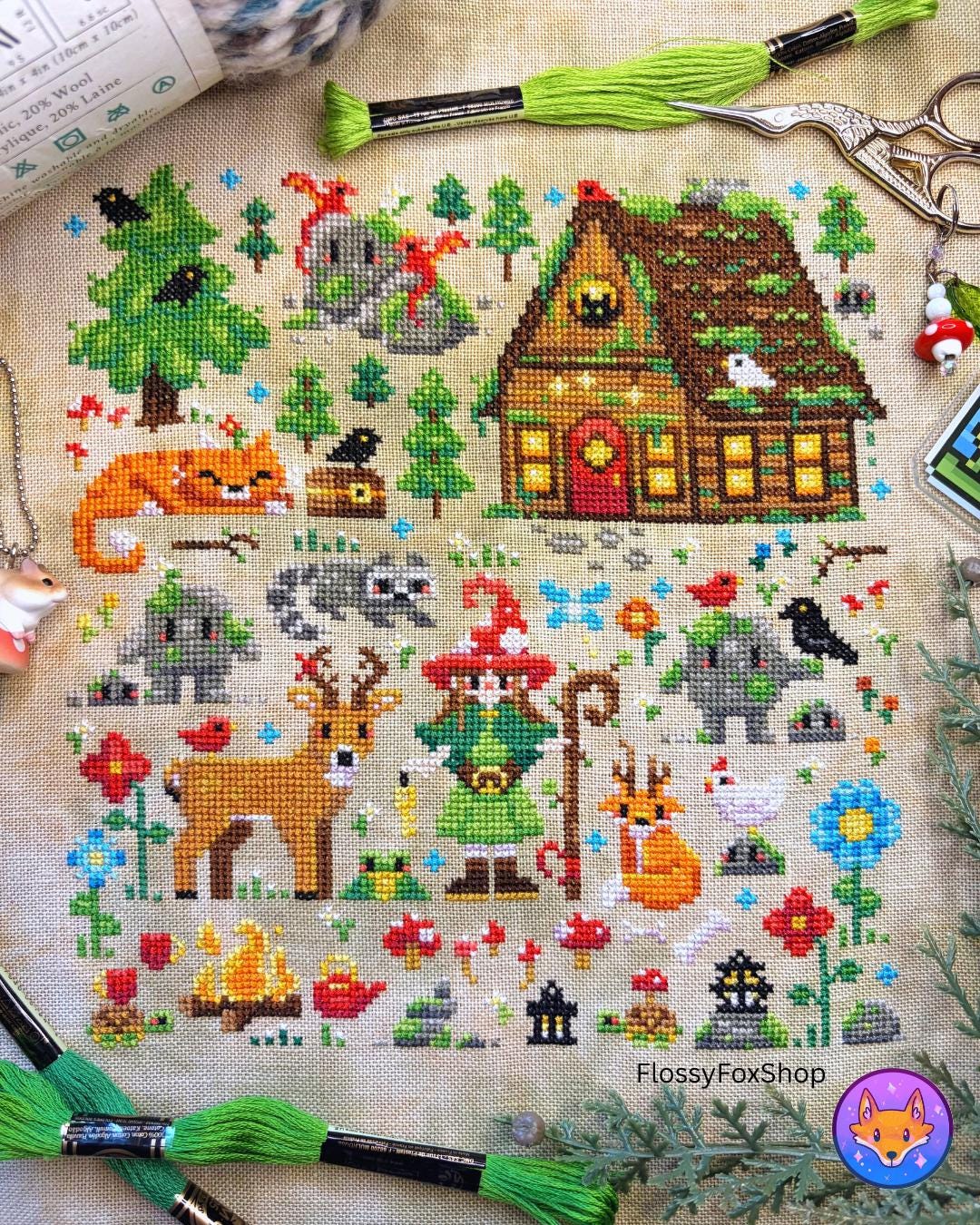 Moss Magic - Nature Fantasy Cross Stitch Pattern PDF - Etsy