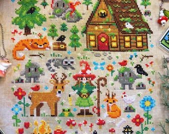 Moss Magic - Nature Fantasy Cross Stitch Pattern PDF
