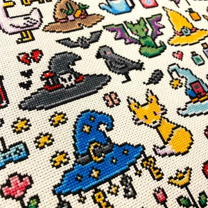Witch Hat Sampler Cross Stitch Pattern PDF image 5