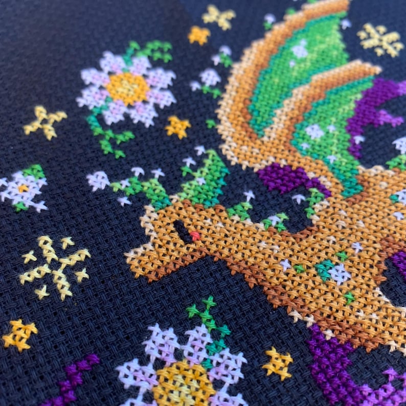 Chamomile the Tea Dragon - Modern Fantasy Cross Stitch Pattern PDF - Etsy