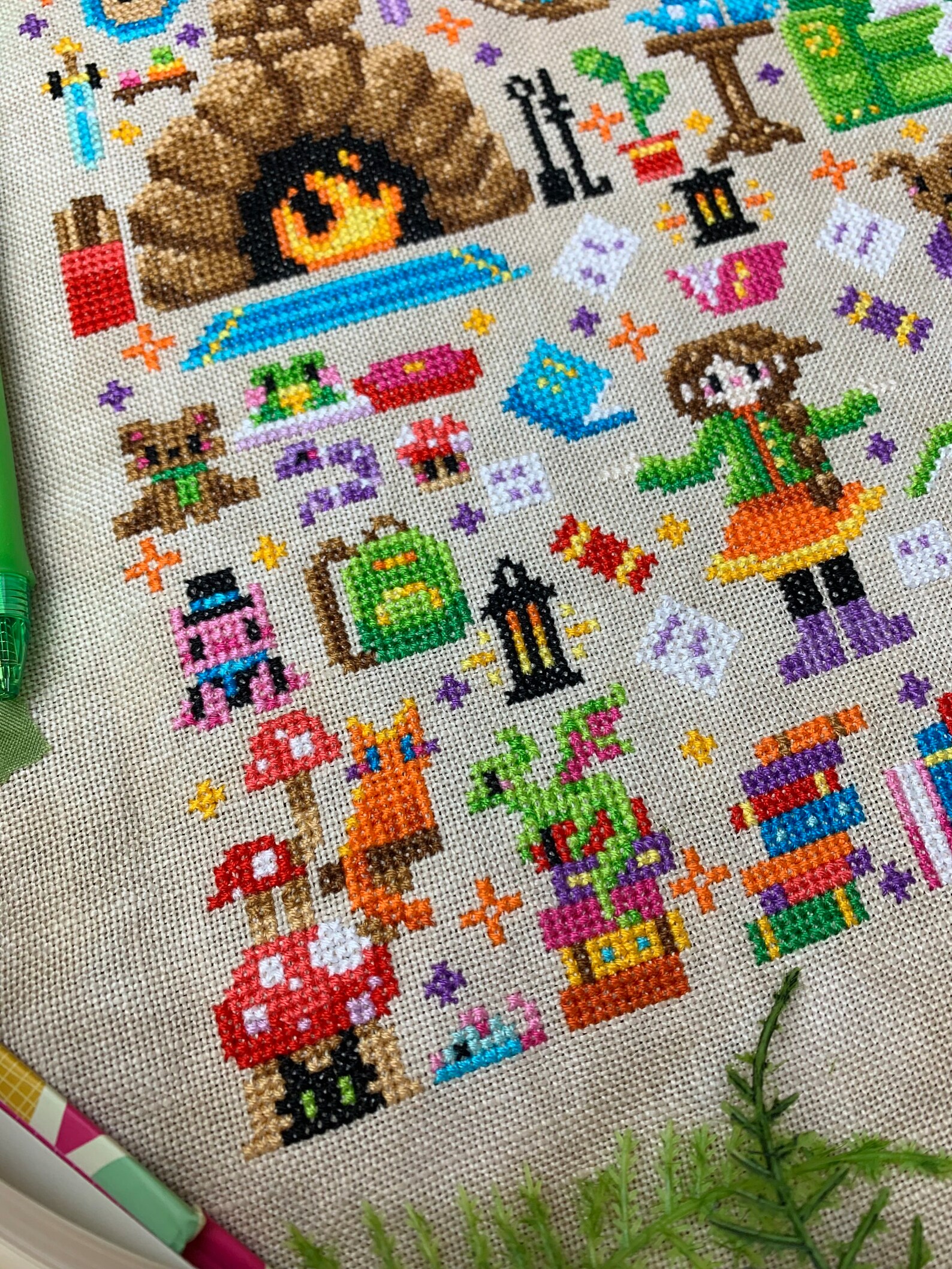 Book Magic - Cozy Magic - Modern Fantasy Cross Stitch Pattern PDF - Etsy