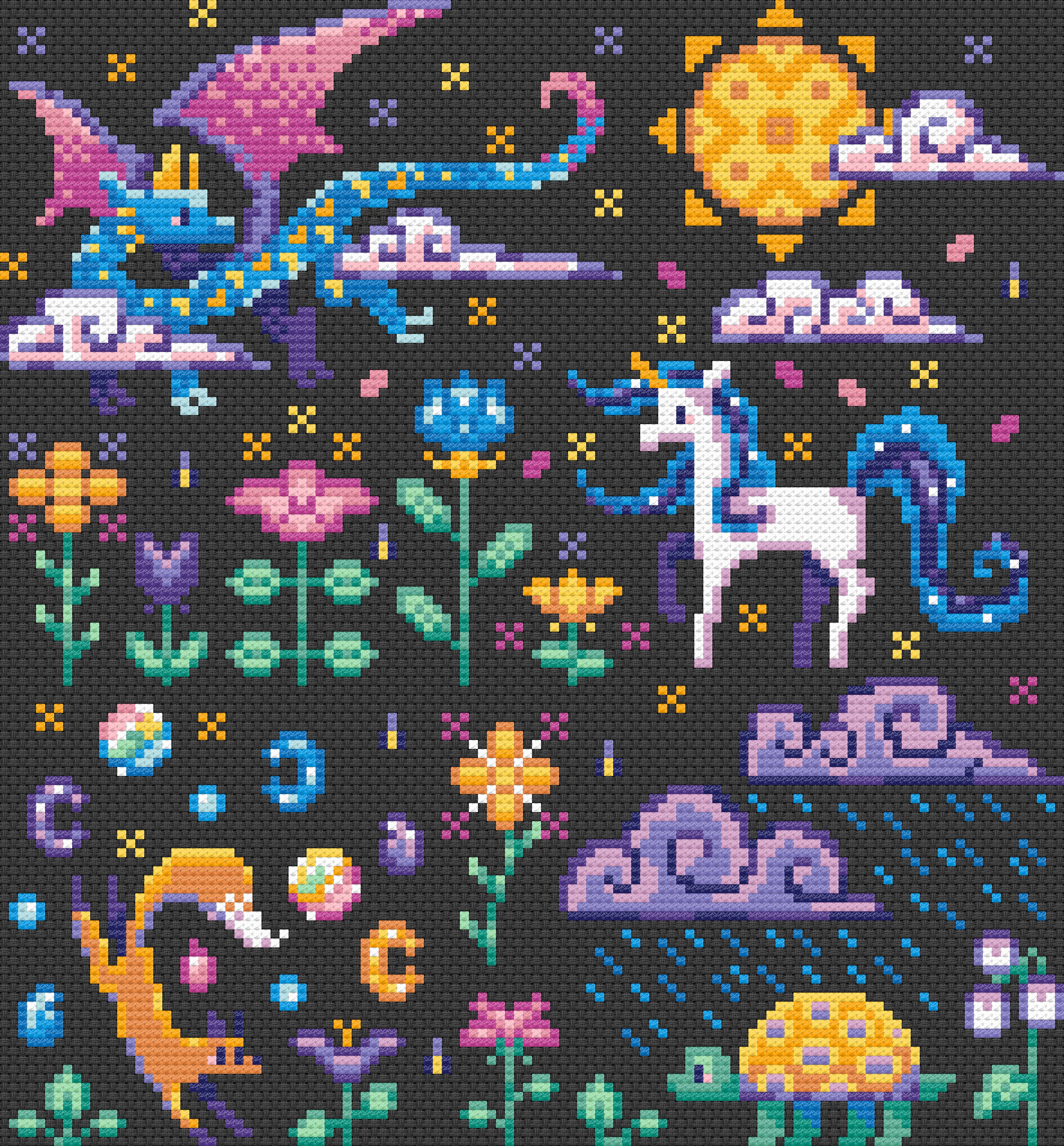 Springtime Magic - Seasonal Magic Series - Cross Stitch Pattern PDF - Etsy