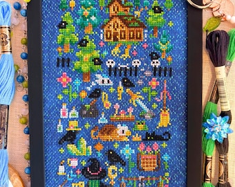 Journey Through the Forest - Fantasy Adventure Cross Stitch Pattern PDF