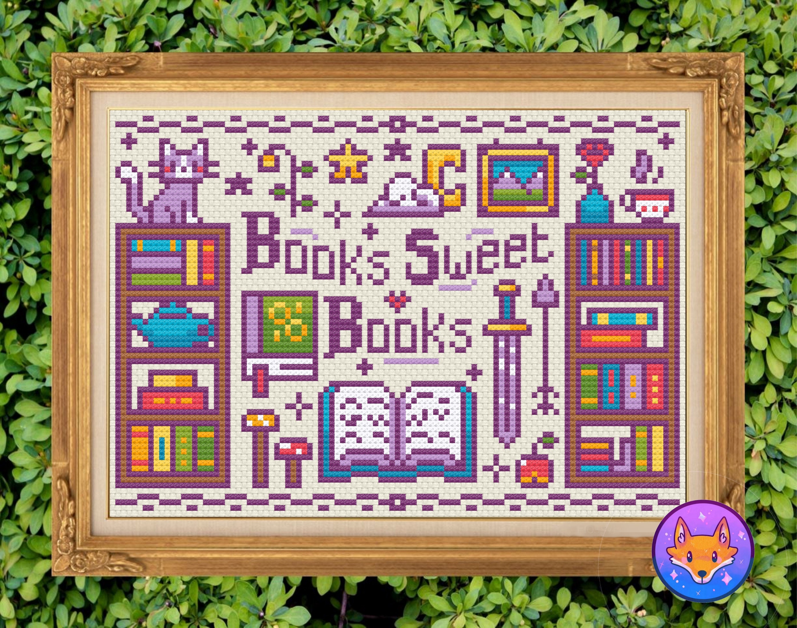 Books Sweet Books cross stitch PDF/pattern