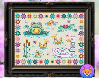 Quilted Pond - Spring Vibes - Cross Stitch Pattern PDF