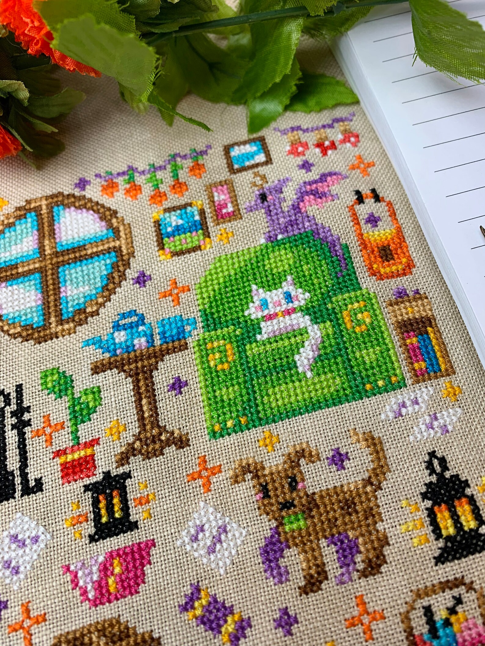 Book Magic - Cozy Magic - Modern Fantasy Cross Stitch Pattern PDF - Etsy