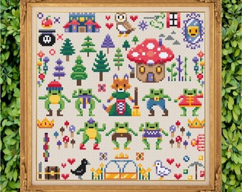 Snow White Retelling - Woodland Fairytale - Cross Stitch Pattern PDF