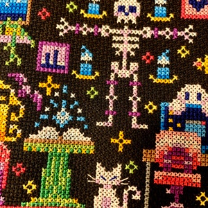 Cozy Necromancer's Room - Cozy Witch Scene Halloween - Cross Stitch Pattern PDF image 6