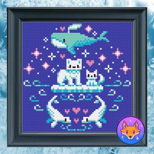 Arctic Friends - Nature Modern Cross Stitch Pattern PDF
