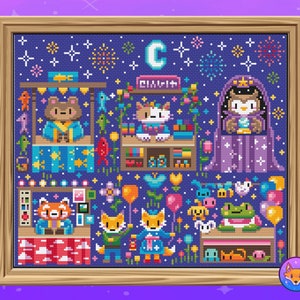 Night Market Magic - Enchanted Modern Fantasy - Fairytale - Cross Stitch Pattern PDF