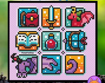 Adventure Squares - Dragon Fantasy Cross Stitch Pattern PDF