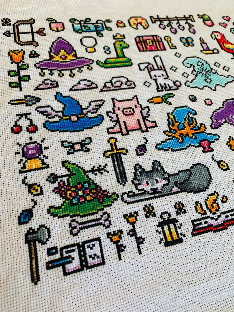 Witch Hat Sampler - Adventurer's Guild Version - Cross Stitch Pattern PDF image 6