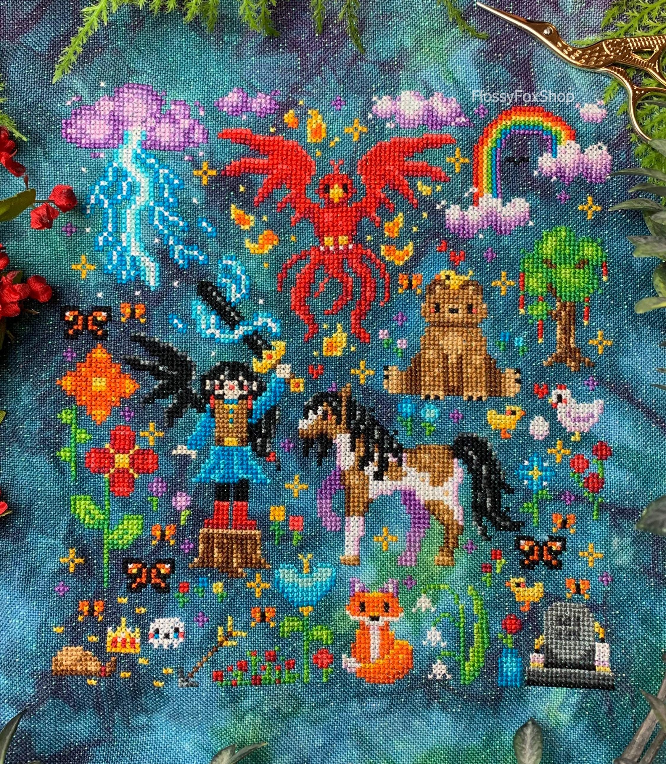 Phoenix Magic - Modern Fantasy Cross Stitch Pattern PDF - Etsy