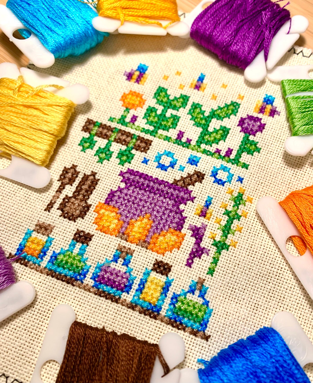 Tiny Apothecary - Modern Fantasy Cross Stitch Pattern PDF - Etsy