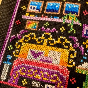 Cozy Necromancer's Room - Cozy Witch Scene Halloween - Cross Stitch Pattern PDF image 7