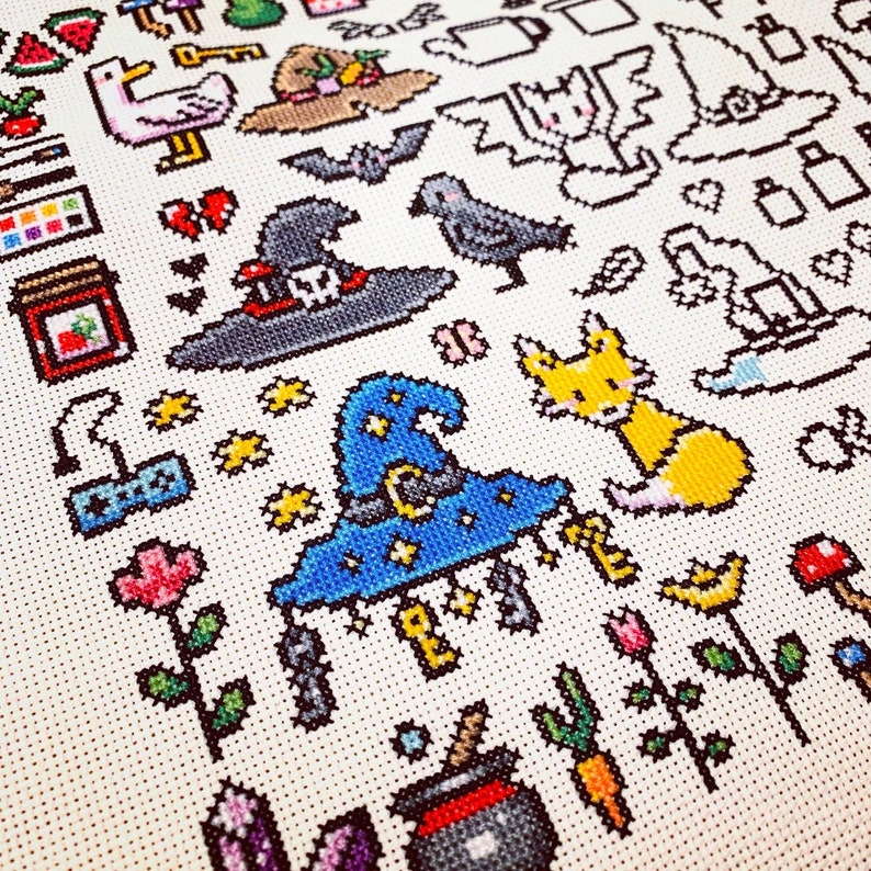 Witch Hat Sampler Cross Stitch Pattern PDF image 7