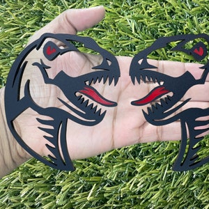 Raptor Emblem Badges Red Eye