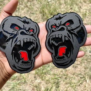 Red Eye Angry Gorilla Ape Emblem Badges Custom New