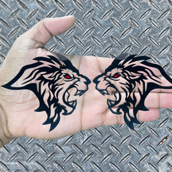 Lion Car Emblem Etsy