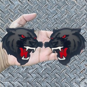 Panther Emblem Badges Set of 2