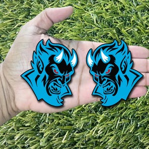 Diablo Devil Emblem Badge Set, Automotive Plastic (3"x3.6")