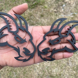 Matte Black Angry Goat Custom Car Emblem Badge New