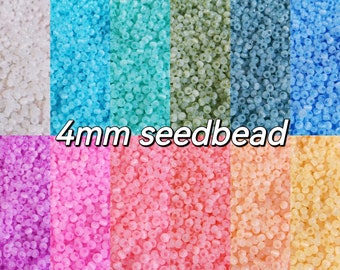 Milky beads, CatEye Beads | 20 Grams Milky CatEye 12 Colors Seed Beads for DIY Jewelry Craft Making | 4mm (6/0) Beads in tube OR bag